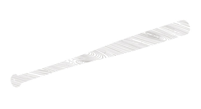 Baseball Bat Wood Grain Texture Isolated on White Background