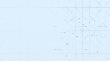 Fototapeta premium Light blue abstract digital technology network line connection background
