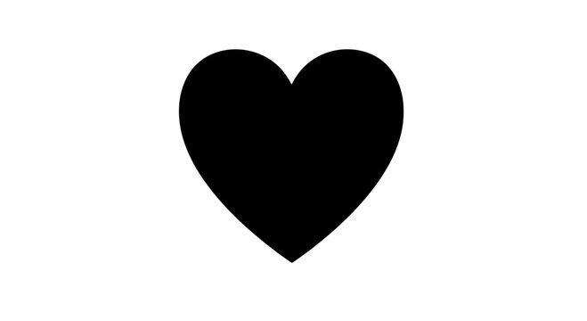 Simple Black Heart: A bold and elegant black heart, a timeless symbol of love, affection, and emotional connection. 
