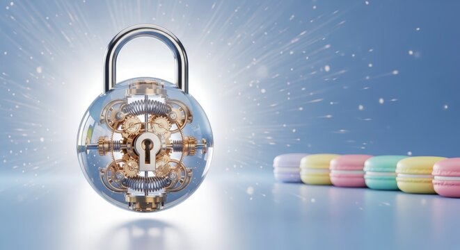 Secure candy colorful sweet protection concept.