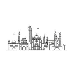 Obraz premium taj mahal vector background