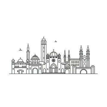 taj mahal vector background