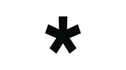 Obraz premium Minimalist Black Asterisk Symbol on White Background