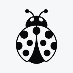 Fototapeta premium Simple Ladybug Icon Vector Illustration