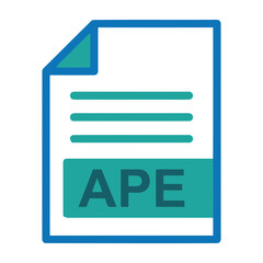 Obraz premium APE File Format Icon Vector Illustration