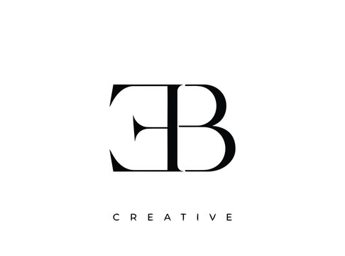 Minimalist EB Letter Logo Design