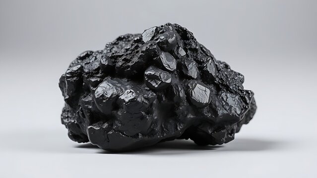 magnetite. A specimen of black magnetite ore with metallic luster. STEM education sheets, lab safety posters, designed for STEM education and laboratory safety posters.