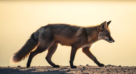 Obraz premium Red fox in natural habitat a stunning portrait of wildlife
