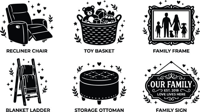 Black and white vintage style family sign our family est 2018 love lives here wall decor