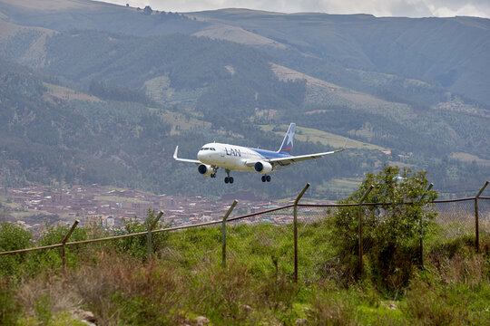 commercial jet makes its final approach into Alejandro Velasco Astete International Airport in Cusco, Peru &mdash; one of the world's most challenging and dramatic aviation environments.Sitting at 3,399 m.