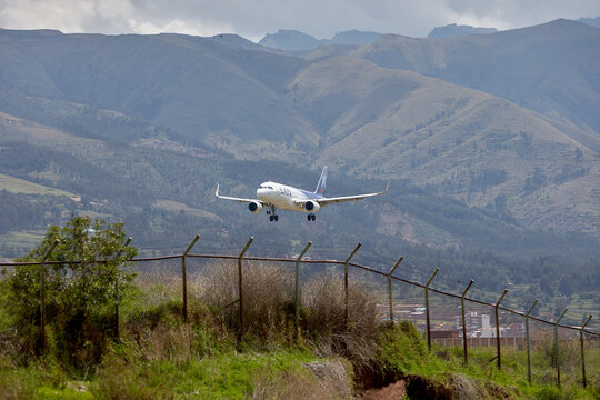 commercial jet makes its final approach into Alejandro Velasco Astete International Airport in Cusco, Peru &mdash; one of the world's most challenging and dramatic aviation environments.Sitting at 3,399 m.