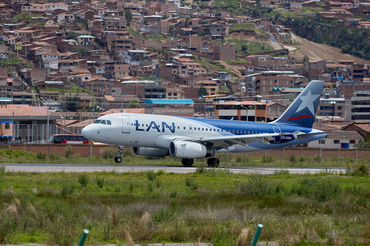 commercial jet makes its final approach into Alejandro Velasco Astete International Airport in Cusco, Peru &mdash; one of the world's most challenging and dramatic aviation environments.Sitting at 3,399 m.