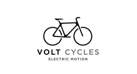 Fototapeta premium Electric bicycle logo with modern design.