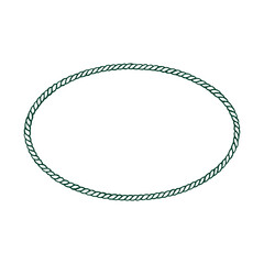 Minimal Nautical Rope Curve Half Circle Line Illustration © Lakulikill 