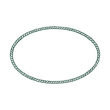 Minimal Nautical Rope Curve Half Circle Line Illustration