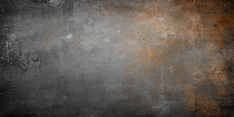 Obraz premium Aged dark gray grunge metal plate texture with a rough vintage stone pattern and dirty concrete surface design for a blank industrial backdrop