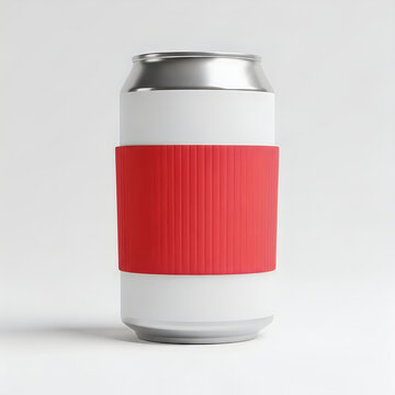 Cylindrical container with metallic lid and reddish-brown body