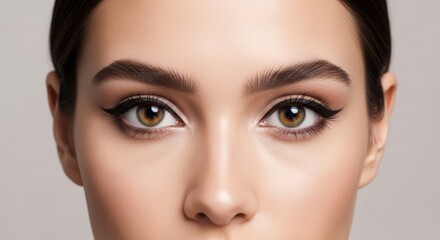 Fototapeta premium Closeup of womans face eyes.