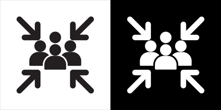 Assembly Point Icon Sheet Black And White