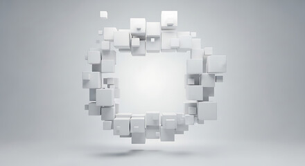 Obraz premium Dynamic White Cube Sphere