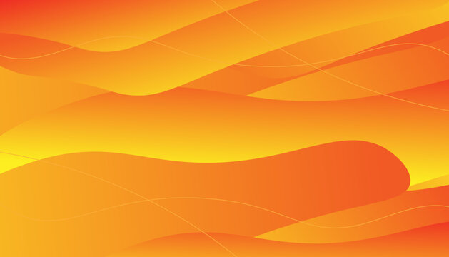 Abstract Orange and Yellow Wave Background
