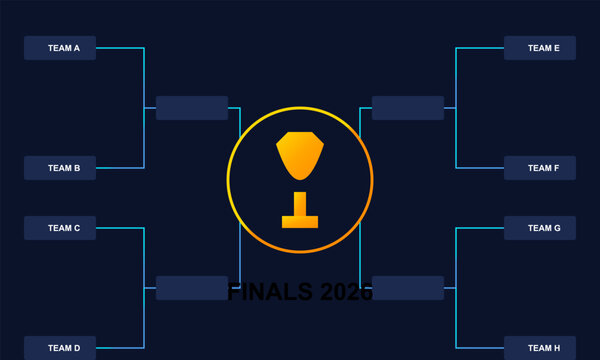 Hand-drawn professional soccer tournament bracket infographic template for football world cup championship finals 2026 sports event authentic illustration