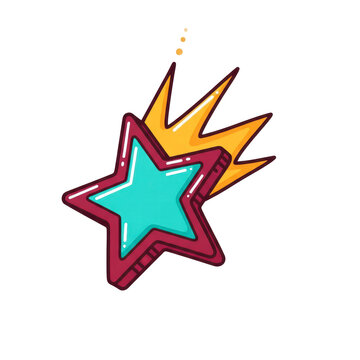 Colorful exploding star icon