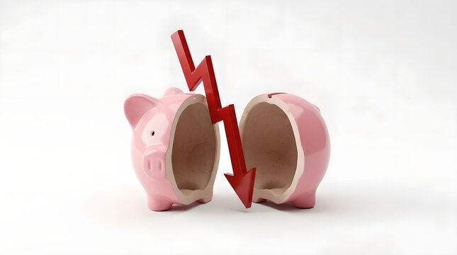 Piggy Bank Cleanly Sliced In Half By Sharp Arrow
