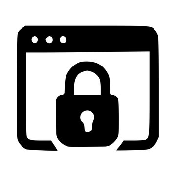 Secure Web Browser - A web browser window locked for safety, ensuring private browsing and SSL/TLS protection.