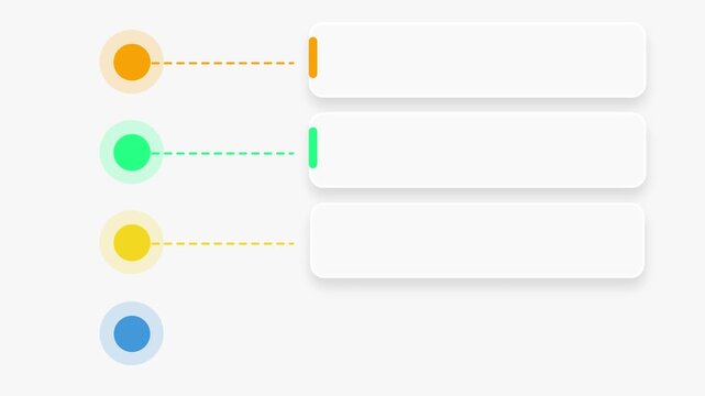 Colorful Infographic Elements with Dotted Lines and Text Boxes.