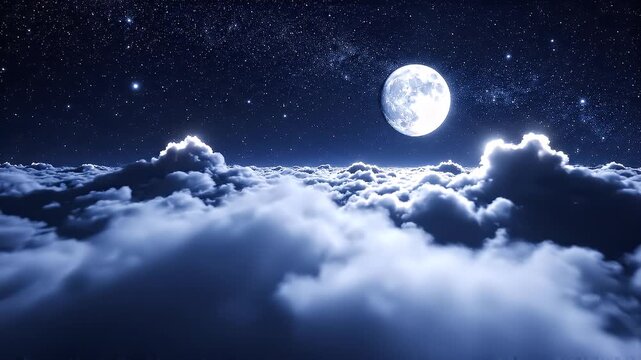 A stunning blue moon shining in a dark sky.