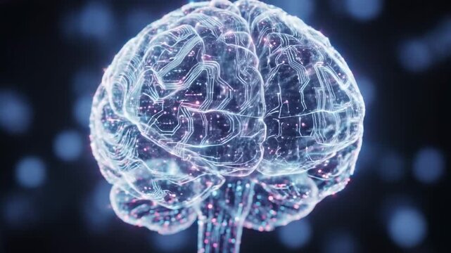 Human Brain Anatomy Medical Illustration.