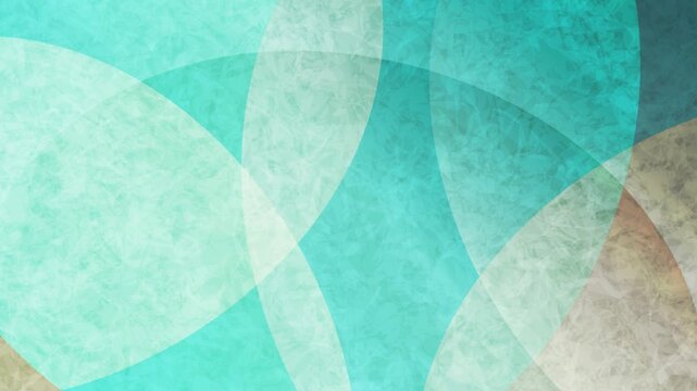 Abstract Teal and Blue Textured Overlapping Circles Background