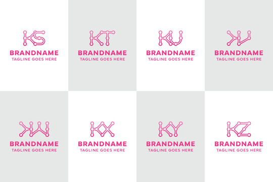 Letters KS KT KU KV KW KX KY KZ Technology Logo