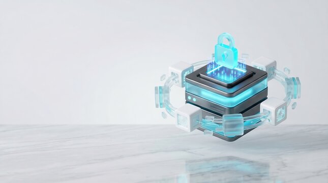 Cloud computing and secure server storage data protection concept