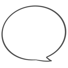 Obraz premium シンプルな手描きの吹き出し（Simple hand-drawn monochrome burst speech bubble）