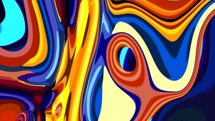 Obraz premium Vibrant abstract swirl pattern with bold colorful shapes