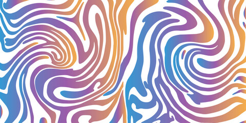 Abstract colorful vector background featuring a seamless psychedelic swirl pattern with purple and orange floral waves and green striped zebra textures for a vibrant decorative wallpaper design © NAYEM