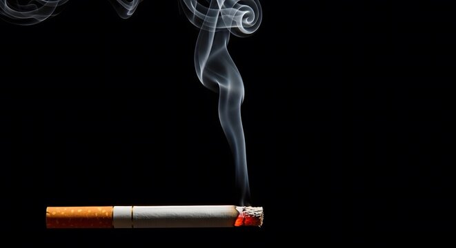 World anti drug day burning cigarette symbolizes addiction need for prevention