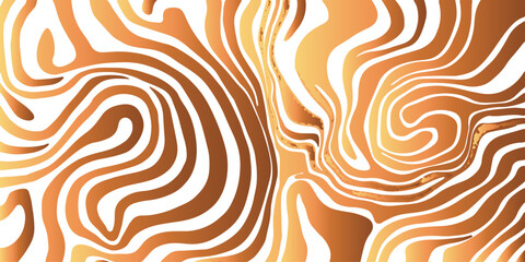 Fototapeta premium Vintage geometric vector illustration featuring a seamless abstract pattern with black wavy lines and floral swirls for a decorative optical illusion textile wallpaper