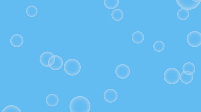 水中をゆらめきながら上昇する気泡のアニメーション