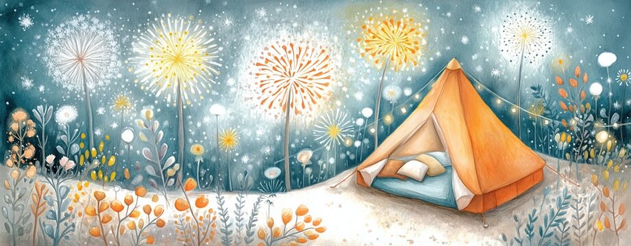 Whimsical Magical Child Mindset Transformation Illustration Dreamy Watercolor Fairytale Personal Growth Artwork Inner Child Healing Celestial Magic Journey