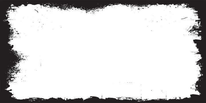 Distressed grunge border frame with rough edges.