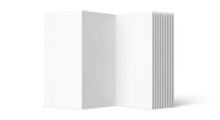 Naklejka premium Open book with blank pages, ready for text or design.
