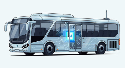 Autonomous public transport bus with AI technology integration © Ahmad
