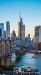Naklejka premium New York City Skyline - A Stunning View of the Cityscape.