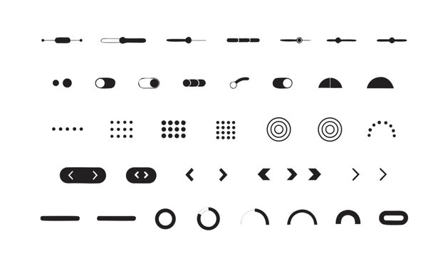 Minimal ui micro elements for design and development projects with simple slider