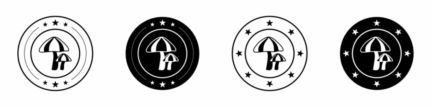 Mushroom icon template design. Mushroom flat design template for business. Stock vector.