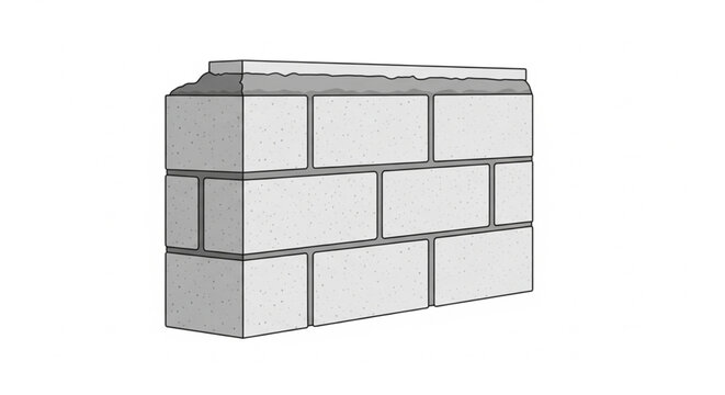 AAC Block Wall Base Detail with Waterproofing Layer and Floor Finishing Illustration