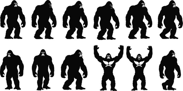 This title emphasizes both the subject (gorilla) and the action/movement, making it appealing and professional.